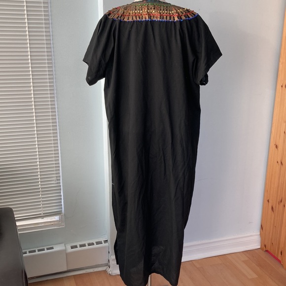 Egyptian print sequin caftan dress - Picture 6 of 13